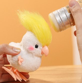 Jumping Parrot Plush Toy (Yellow)