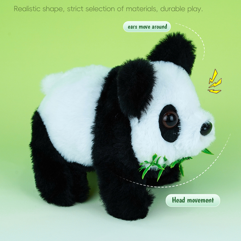 Electric Stuffed Panda Toy (Black and White)