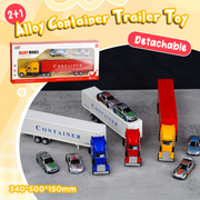 2+1 Detachable Alloy Container Trailer Toy