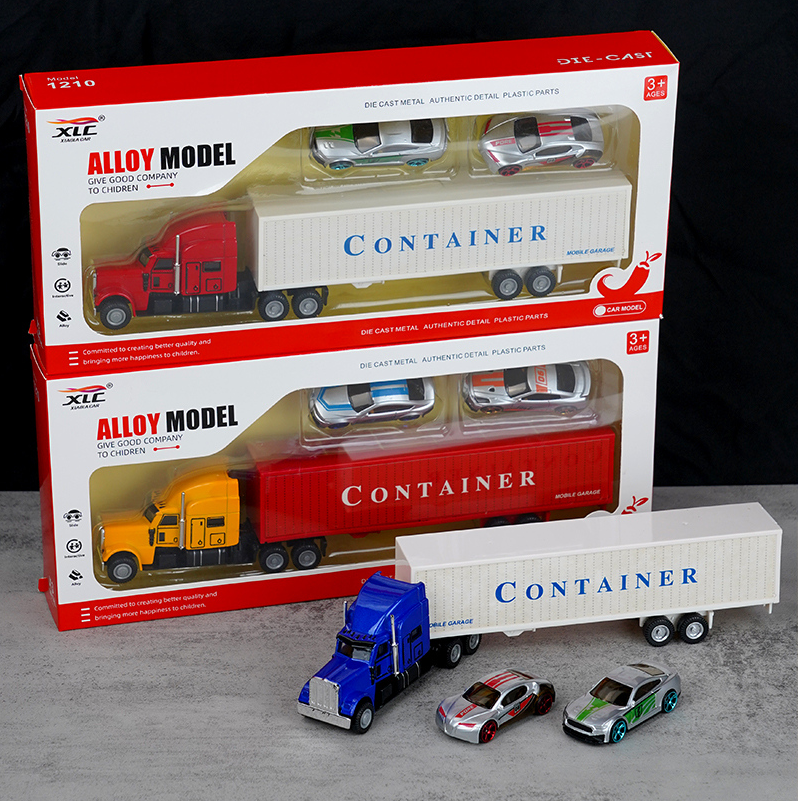 2+1 Detachable Alloy Container Trailer Toy