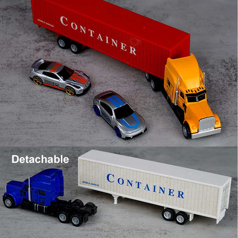 2+1 Detachable Alloy Container Trailer Toy
