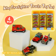 Alloy Firefighter Trucks Toy Set 4 PCS (Red)
