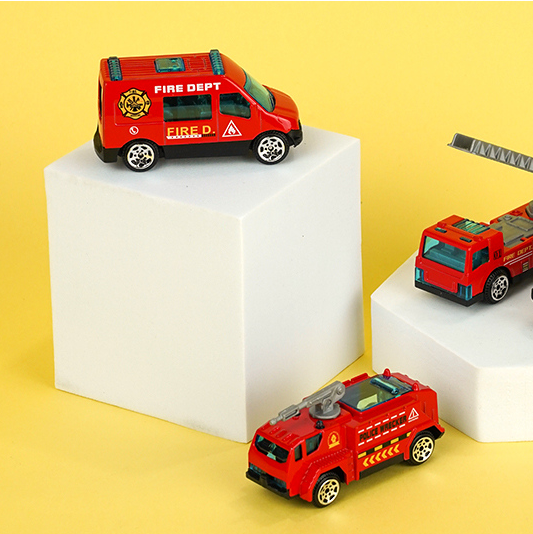 Alloy Firefighter Trucks Toy Set 4 PCS (Red)