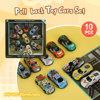 Metal Pull-back Toy Cars Set 10 PCS (Colorful)