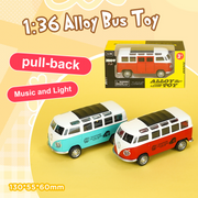 1:36 Alloy Bus Toy with Music and Light