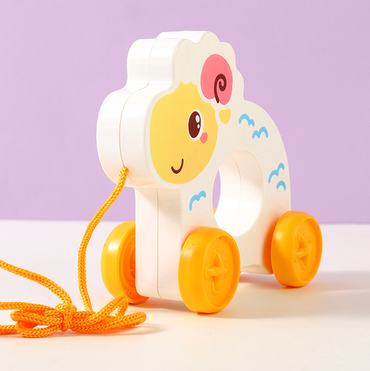 Cute Sheep Pull Car Toy