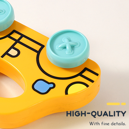 Cute Yellow Hand Push Inertial Taxi Toy