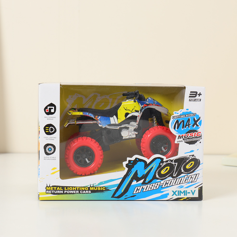 Graffiti Alloy Acousto-Optical Four-Wheel Motorcycle Toy