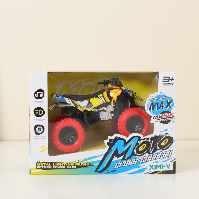 Graffiti Alloy Acousto-Optical Four-Wheel Motorcycle Toy