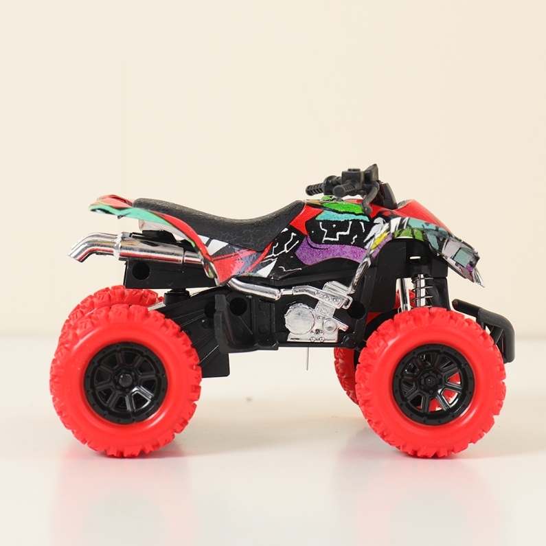 Graffiti Alloy Acousto-Optical Four-Wheel Motorcycle Toy