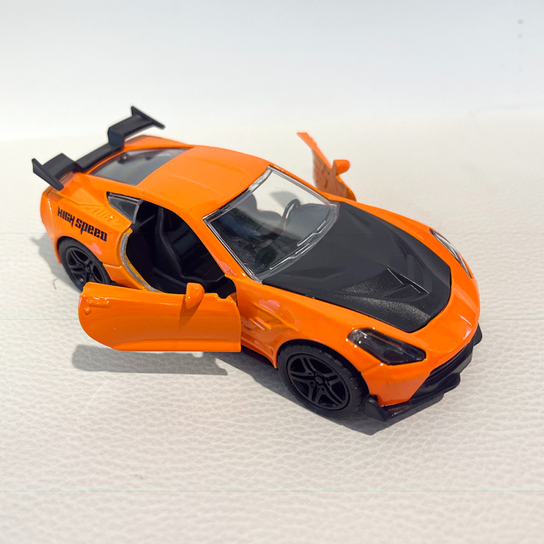 Alloy Pull-Back Acousto-Optical Orange Race Car Toy (1:36)