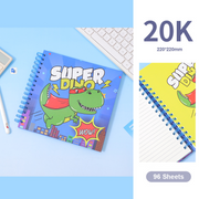 Street T-Rex Lined Spiral Notebook 20K 96 Sheets (Blue)