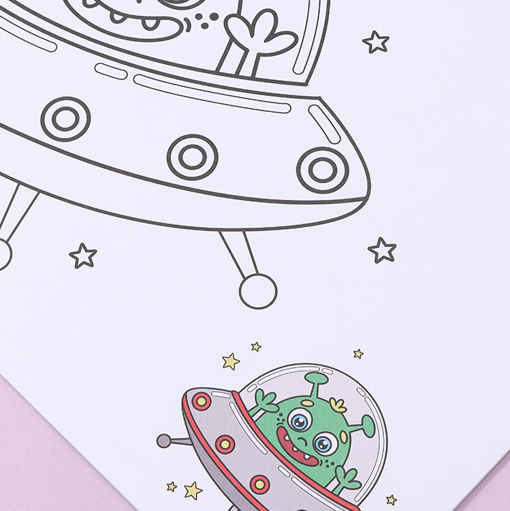 Space Journey Coloring Book A3 16 Sheets