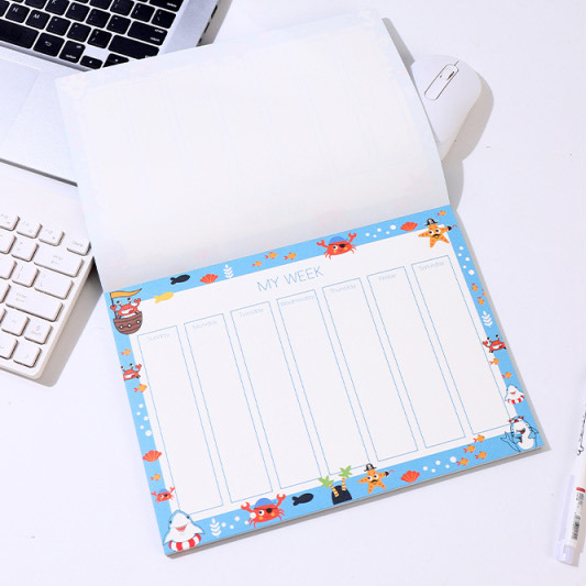 Shark Sailing Diary Monthly Planner Notepad A3