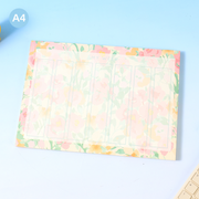 Flower Language Weekly Planner Notepad A4
