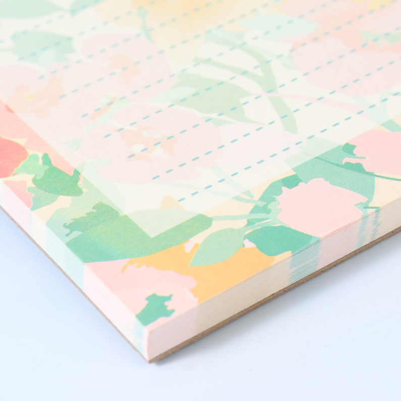 Flower Language Monthly Planner Notepad A3