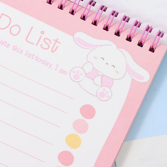 Romantic Flower Series NANA and Rose Colorful Page Planner Spiral Notebook 50 Sheets
