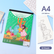 Flower Story Series Single-sided Coloring Book A4/24Sheets