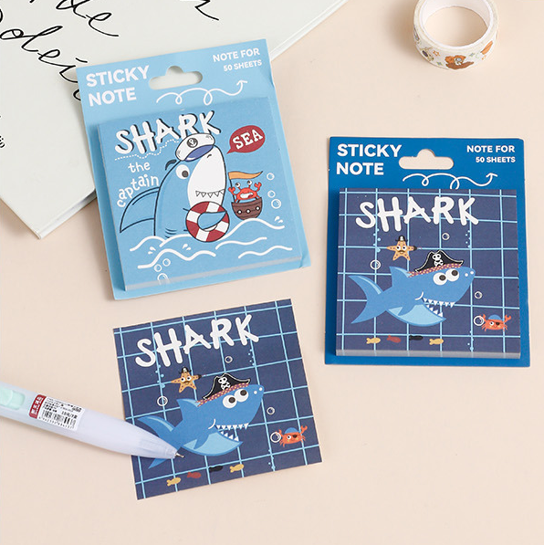 Shark sailing diary Post-it notes