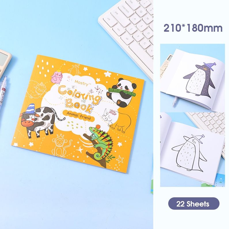 Animal Friend Two-sided Coloring Book 210*180/22 Sheets