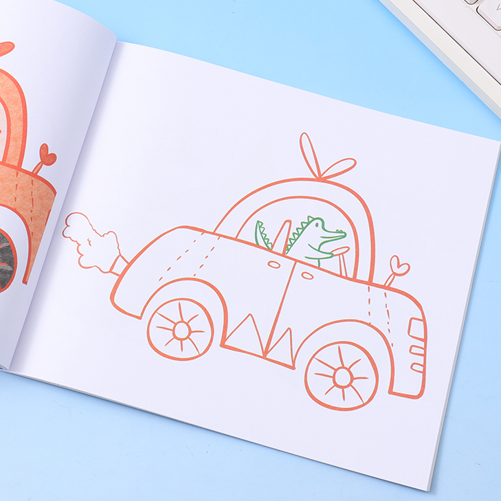 Funny Car Two-sided Coloring Book 210*180/22 Sheets