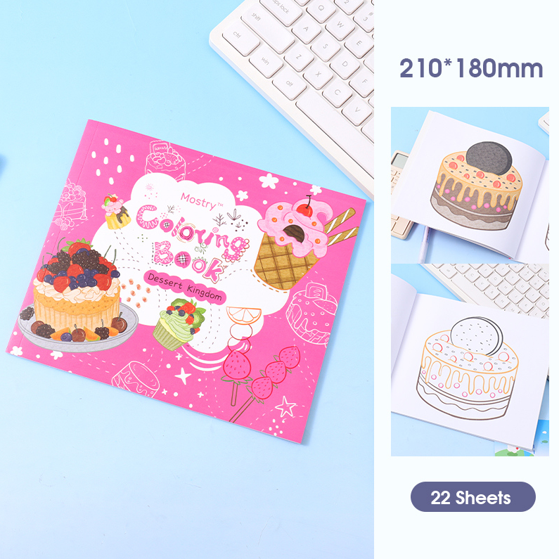 Dessert Kingdom Two-sided Coloring Book 210*180/22 Sheets