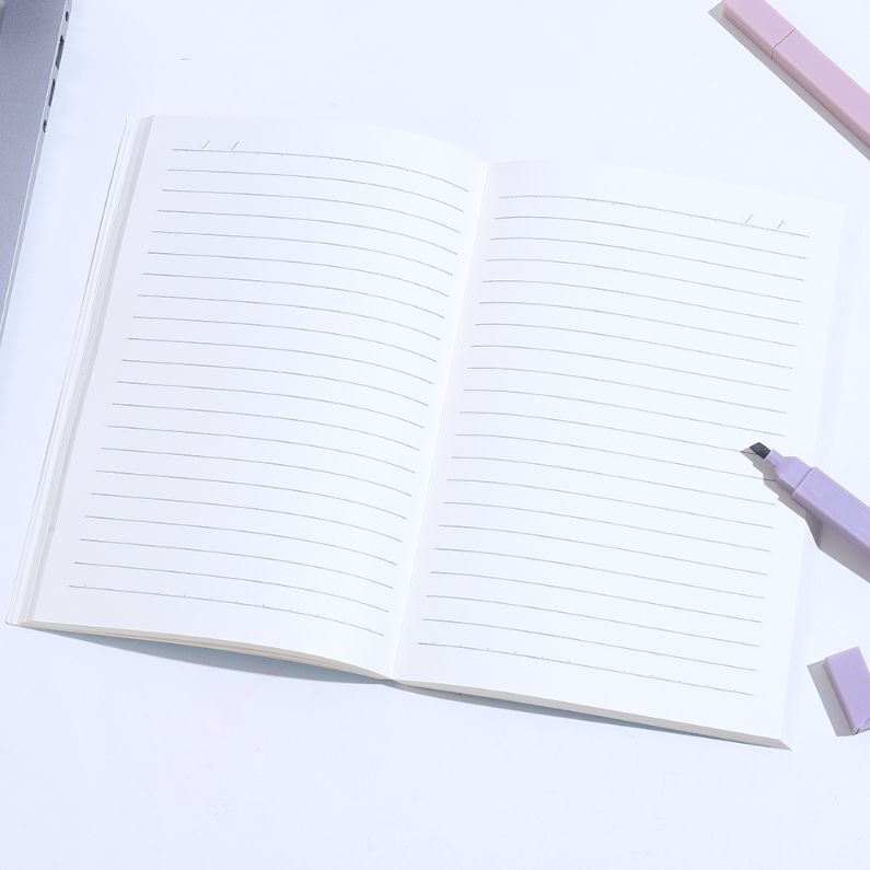 Macaron Series Letter Line Adhesive Bound Book A5