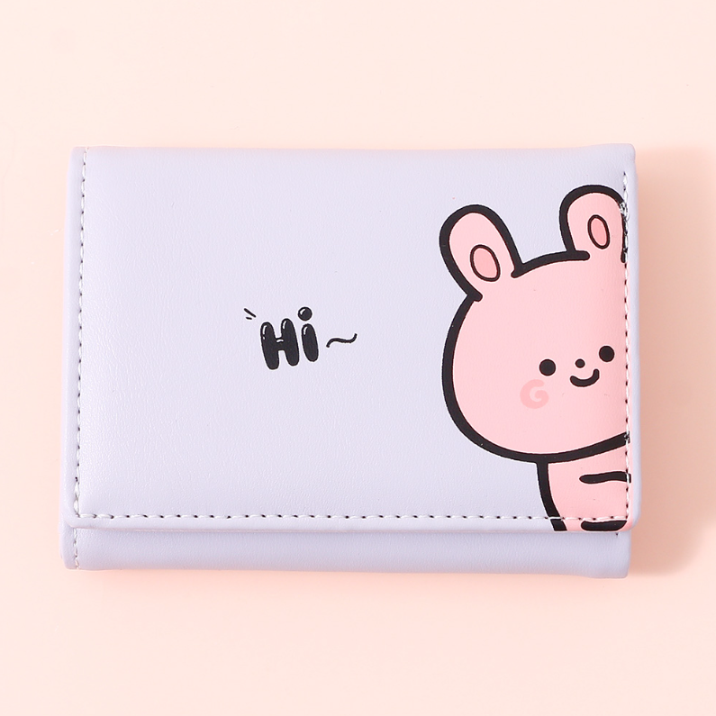 Frog Bunny Trifold Purse for Women