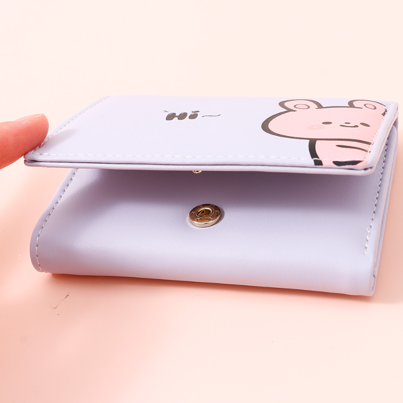 Frog Bunny Trifold Purse for Women