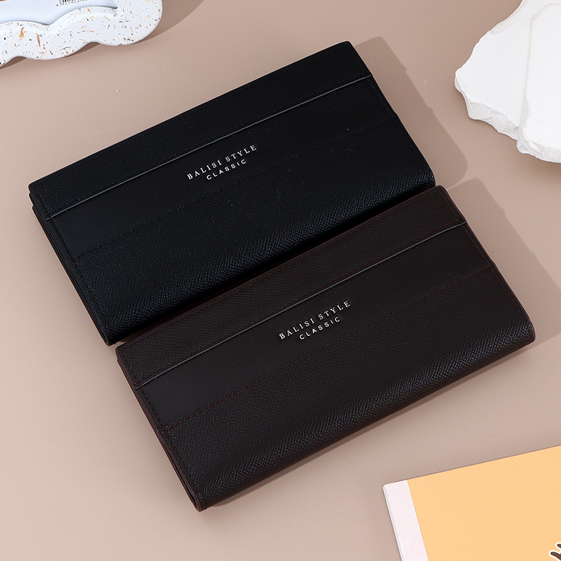 Classic Splicing Men's Long Wallet