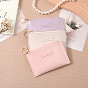 Trendy Cream Glossy Multifunctional Purse