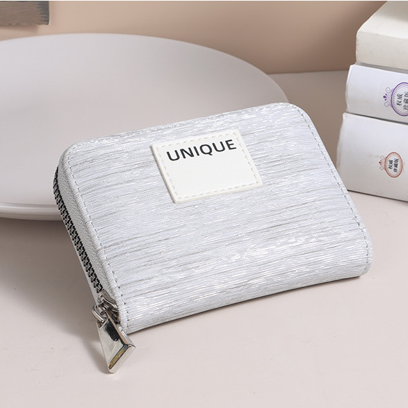 Premium Glossy Silver Marks Card Holder