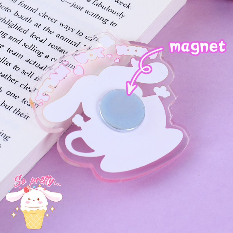 Dessert Series Teacup Bunny Acrylic Fridge Magnet