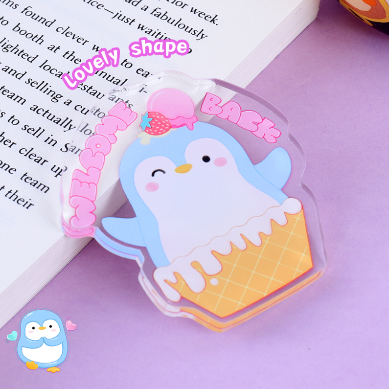 Dessert Series Cake Penguin Acrylic Fridge Magnet