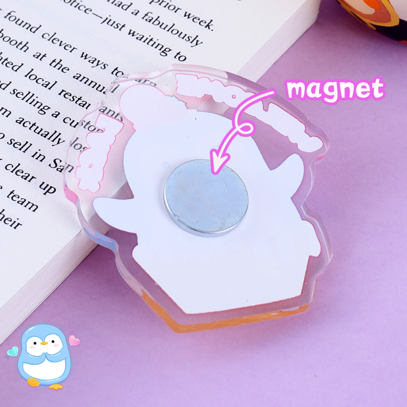 Dessert Series Cake Penguin Acrylic Fridge Magnet