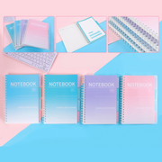 B5 Simple Gradient Color Lined Spiral Notebook (114 Sheets)