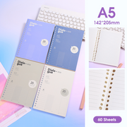 Refreshing Sea Salt Series Loose-Leaf Refill Paper with Assorted Page Formats A5 60 Sheets