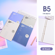 Refreshing Sea Salt Series Loose-Leaf Refill Paper with Assorted Page Formats B5 60 Sheets