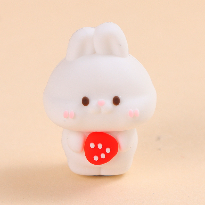 Strawberry sweet rabbit share eraser 3 sets