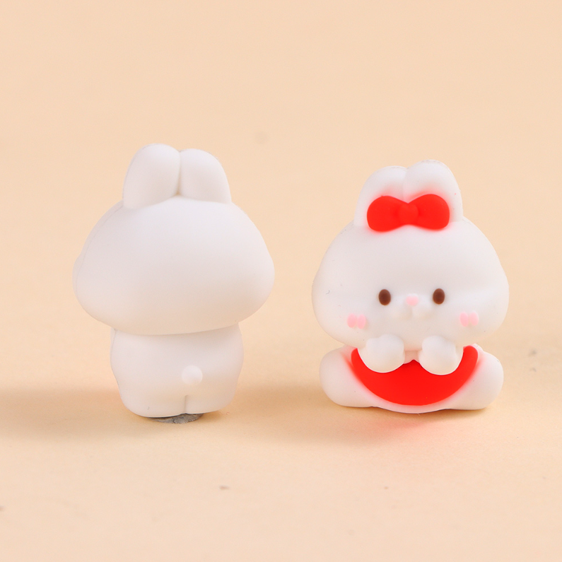Strawberry sweet rabbit share eraser 3 sets