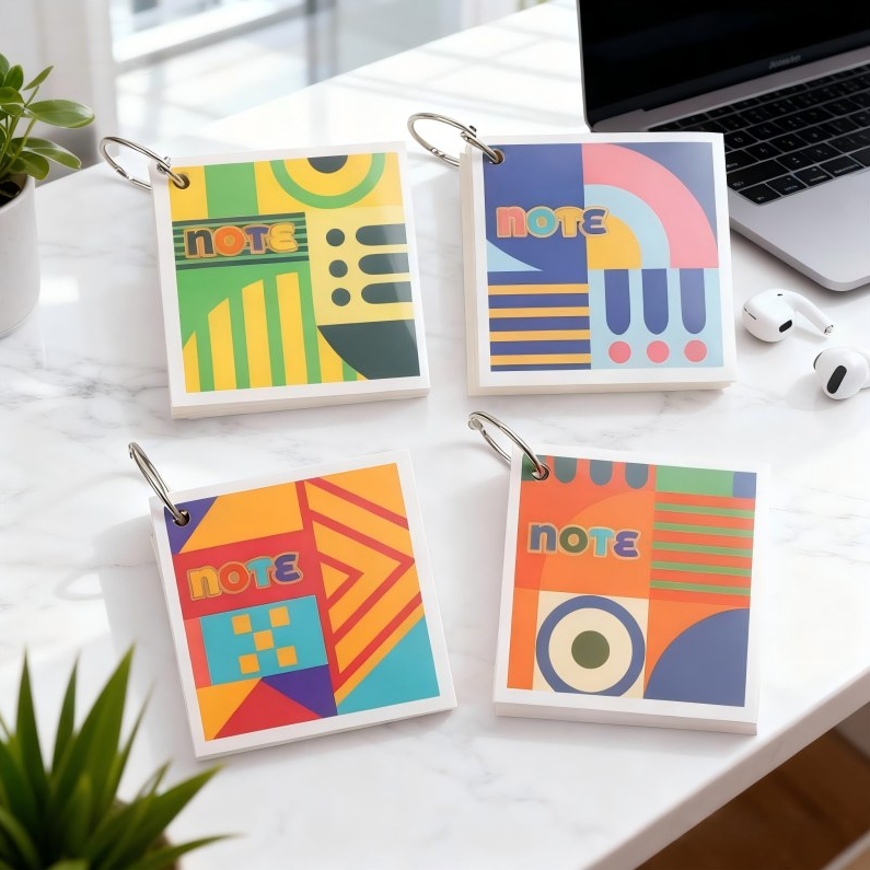 Geometry series Word book (75*75mm 100 sheets of mixed color