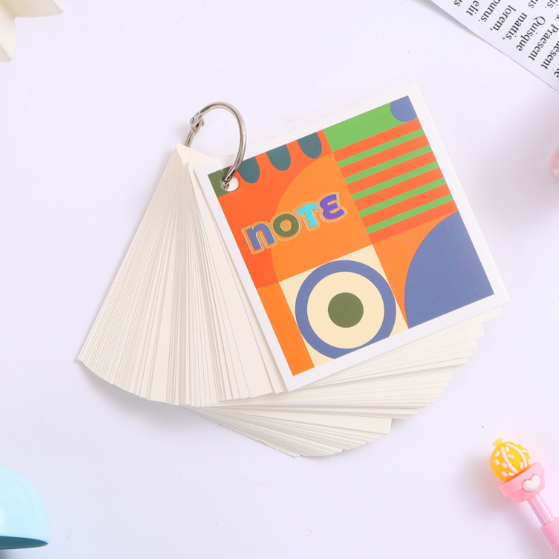 Geometry series Word book (75*75mm 100 sheets of mixed color