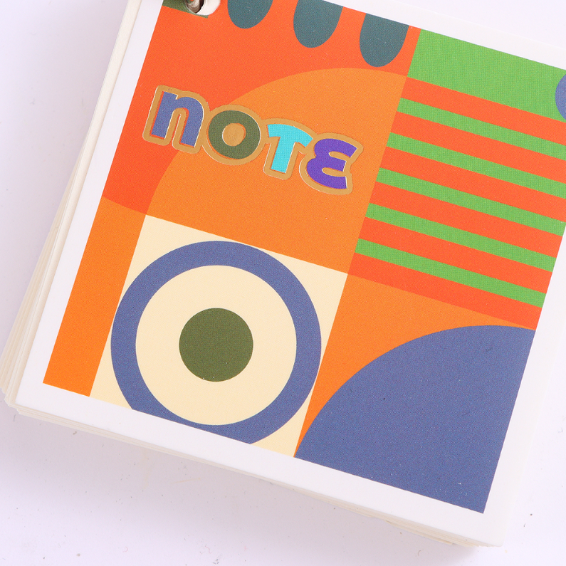Geometry series Word book (75*75mm 100 sheets of mixed color