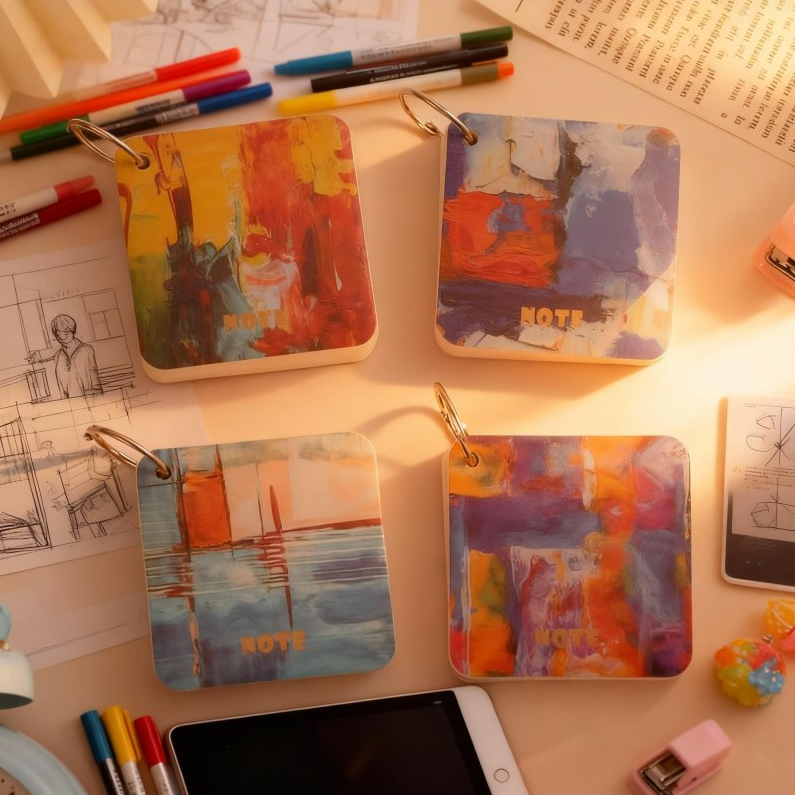 Abstract Oil Painting Series 2 word book (75*75mm 100 sheets