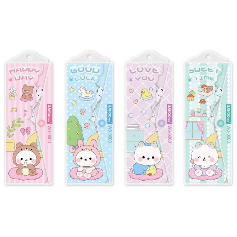 Cute pet series set ruler