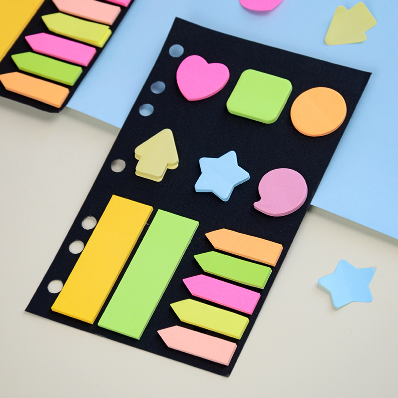 Special-shaped fluorescent paper sticky notes