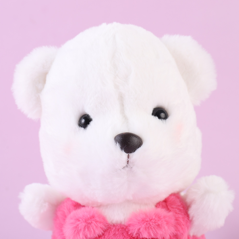 Smart Overalls White Bear Plush Doll (S) (22cm)