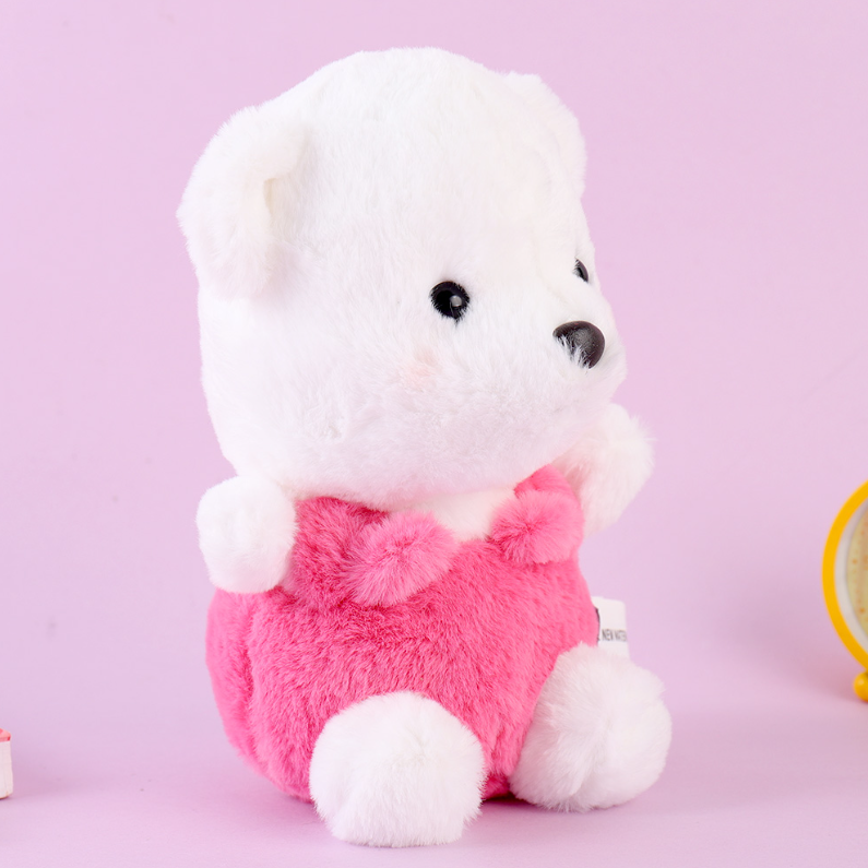 Smart Overalls White Bear Plush Doll (S) (22cm)