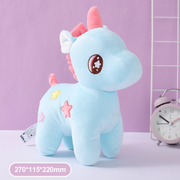 Standing Dream Pony Plush Doll (S) (27cm) (Blue)