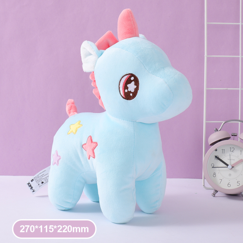 Standing Dream Pony Plush Doll (S) (27cm) (Blue)